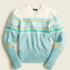 New With Tags! J Crew Christmas Sweater. Fair Isle. Size M.